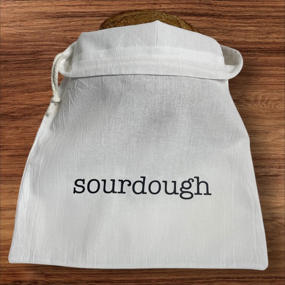 Farmhouse Rustic "Sourdough" Handmade Cotton Linen Bread Bag, Homemade Bread Bag - Picture 1 of 5
